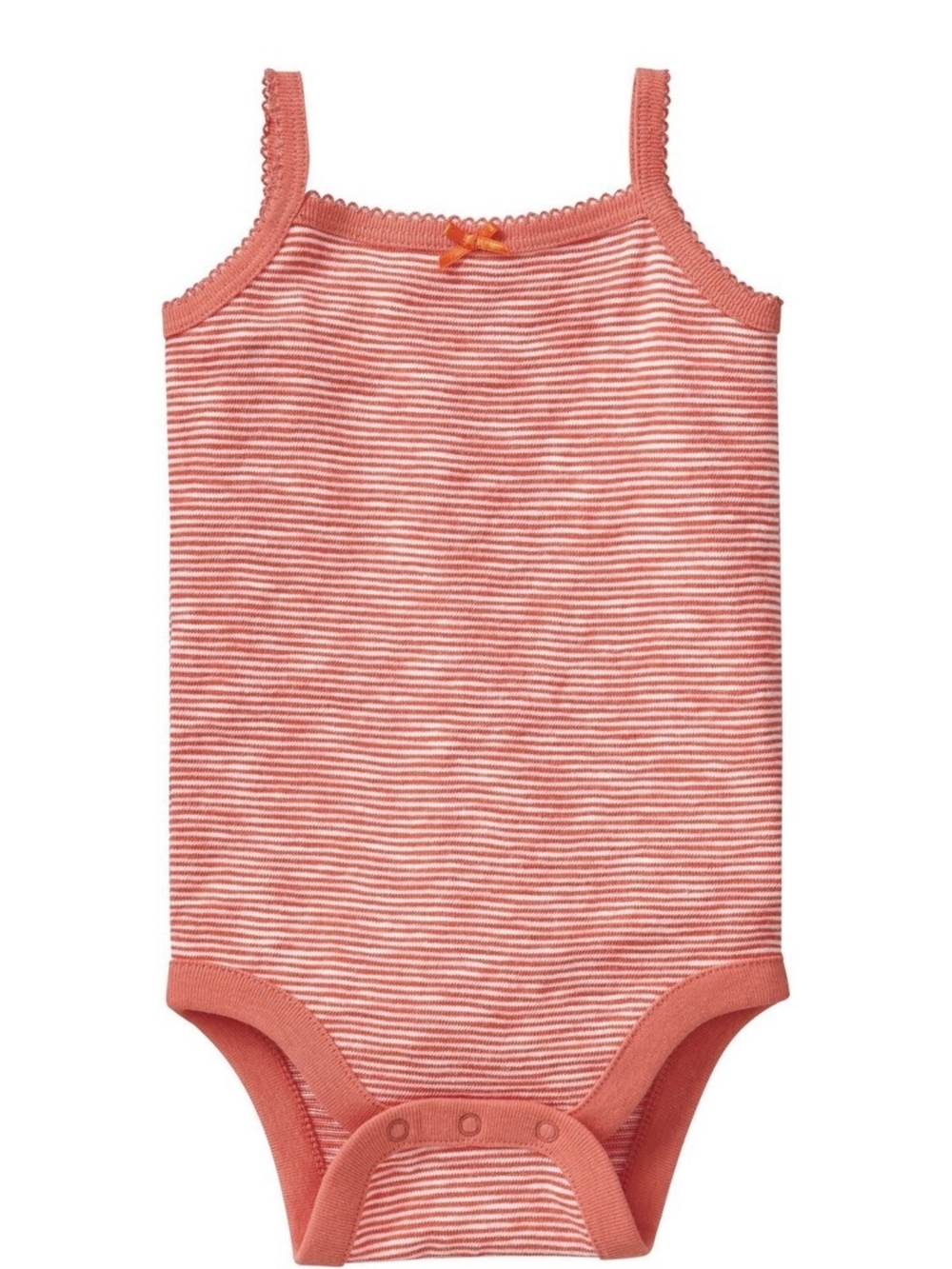 🌸4/25$ GAP Baby Striped Coral and White Knit Bodysuit